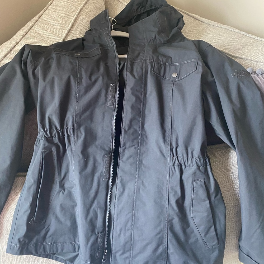North face Grey rain jacket